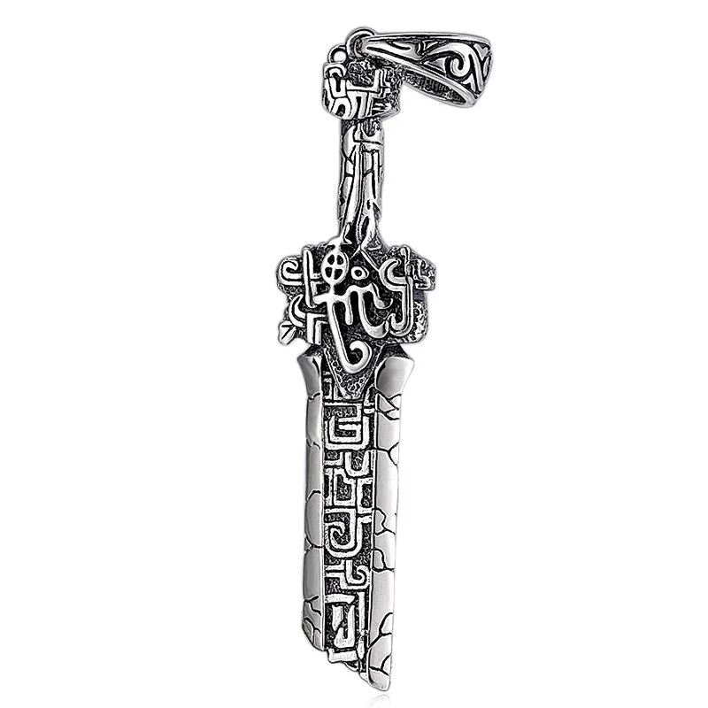 Men's Sword Pendant Necklace Vintage Pattern Punk Rock Hip Hop 925 sterling silver fine jewelry pendants charms Jewelry
Men's Sword Pendant Necklace Vintage Pattern Punk Rock Hip Hop 925 sterling silver fine jewelry pendants charms Jewelry
