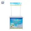 Outdoor advertising promotion table iron sampling exhibition promotion counter with inner shelves