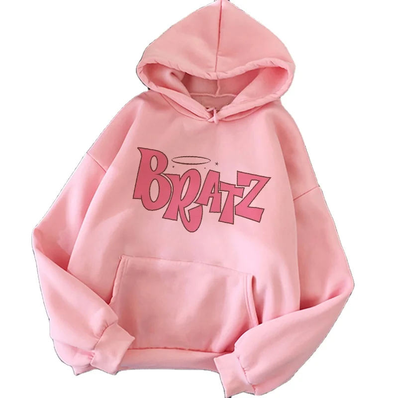 Autumn New Bratz Sweatshirt Womens undefined White Top Hooded Sweatshirt Long Sleeve Print Graphic hoodie Women clothes, Customized color
Autumn New Bratz Sweatshirt Womens undefined White Top Hooded Sweatshirt Long Sleeve Print Graphic hoodie Women clothes, Customized color