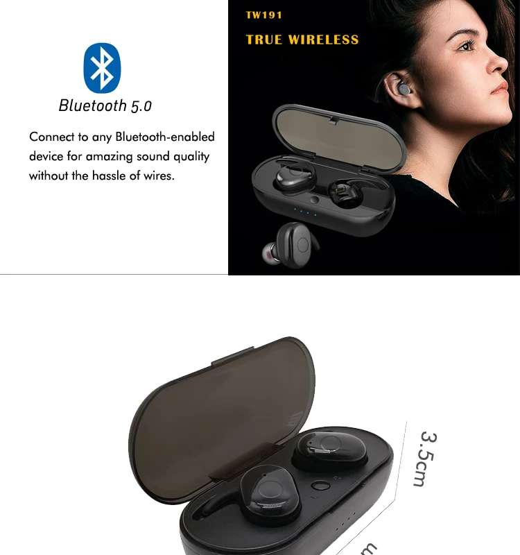 TW191 wireless earbuds logo pairing name change support original factory - ANKUX.COM