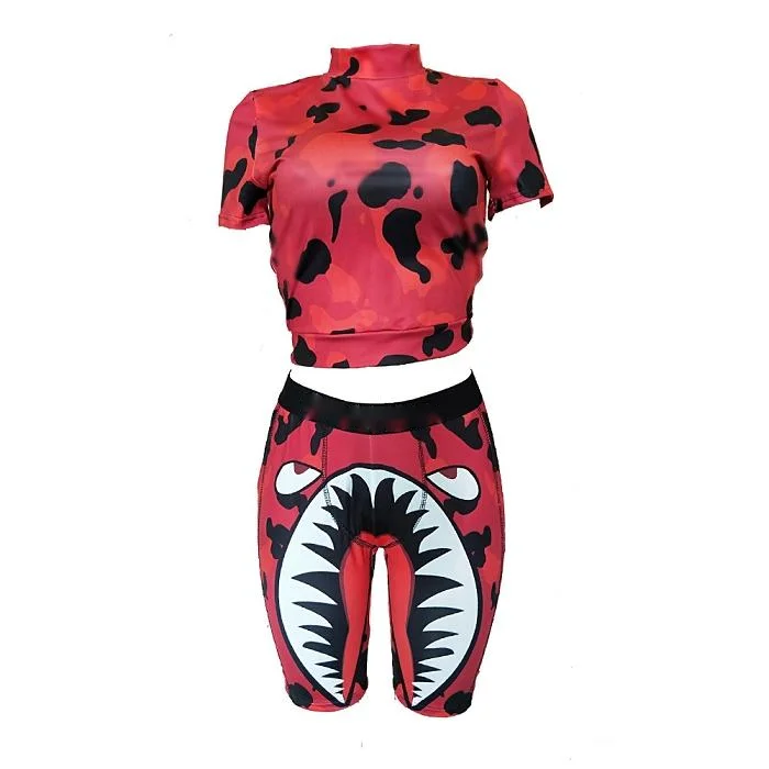 2021 Summer Sexy Outfits Bodycon Boxer Shorts set Printed Sports Short Sleeve Crop Top 2 piece set women shorts
2021 Summer Sexy Outfits Bodycon Boxer Shorts set Printed Sports Short Sleeve Crop Top 2 piece set women shorts