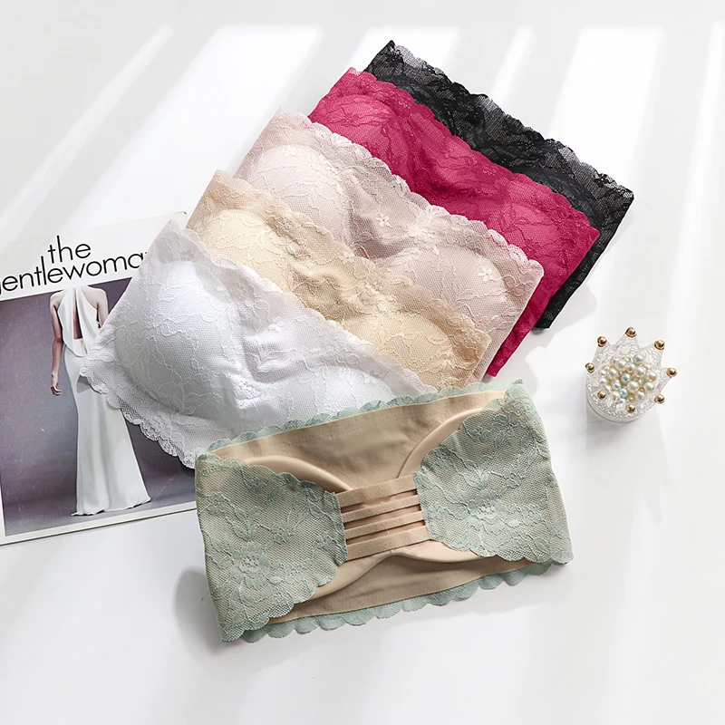 New design Hot in Europe and America women one word collar tube top gather non-slip strapless bra one piece seamless lace bra
New design Hot in Europe and America women one word collar tube top gather non-slip strapless bra one piece seamless lace bra