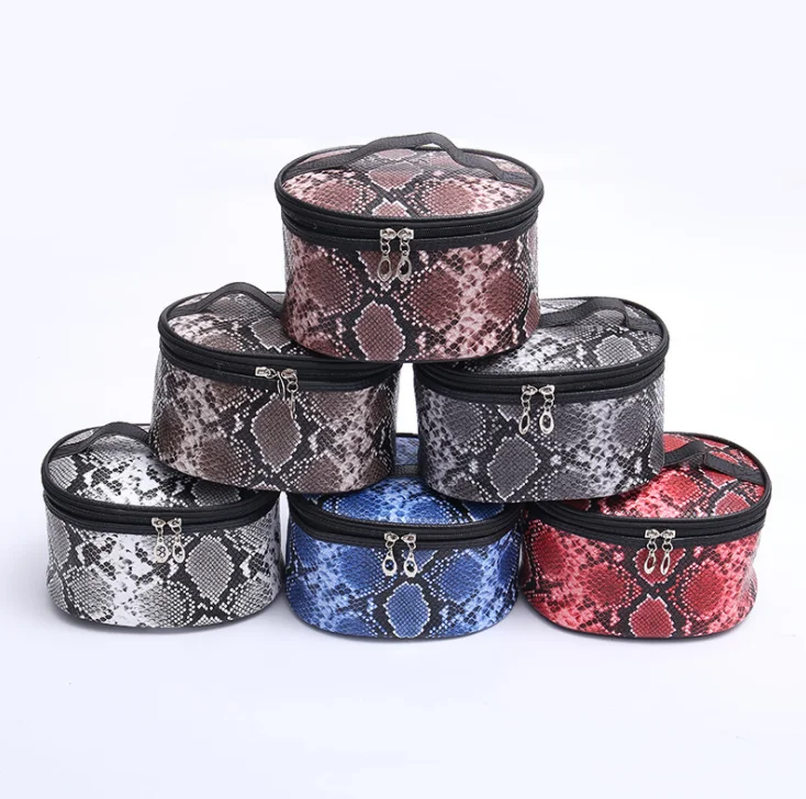 New Design Animal Print Women Python Snake Skin PU Leather Portable Travel Cosmetic Organizer Bucket Makeup Bag
New Design Animal Print Women Python Snake Skin PU Leather Portable Travel Cosmetic Organizer Bucket Makeup Bag