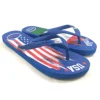 Shoetake Wholesaler national flag print insole beach mens pvc sandal summer pe flat slipper