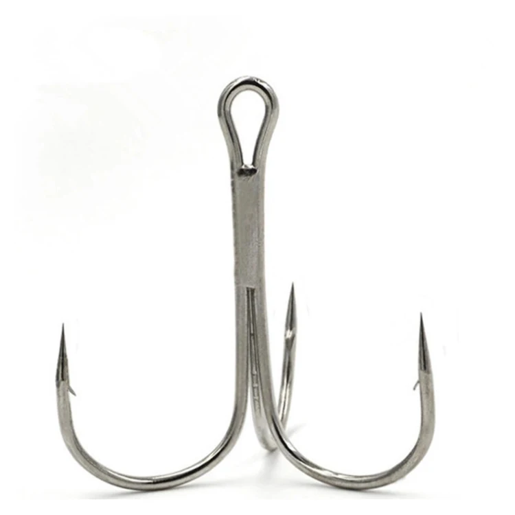 35647 High carbon steel black round bent hard artificial triple fishing hook with ring fishing, Black chrome / tin
35647 High carbon steel black round bent hard artificial triple fishing hook with ring fishing, Black chrome / tin
