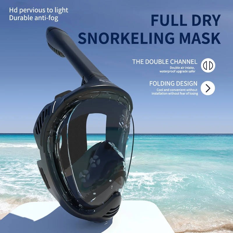 Full face snorkel mask snorkel set anti fog adult professional 180 degree view go pro swim scuba diving mask, Customized
Full face snorkel mask snorkel set anti fog adult professional 180 degree view go pro swim scuba diving mask, Customized
