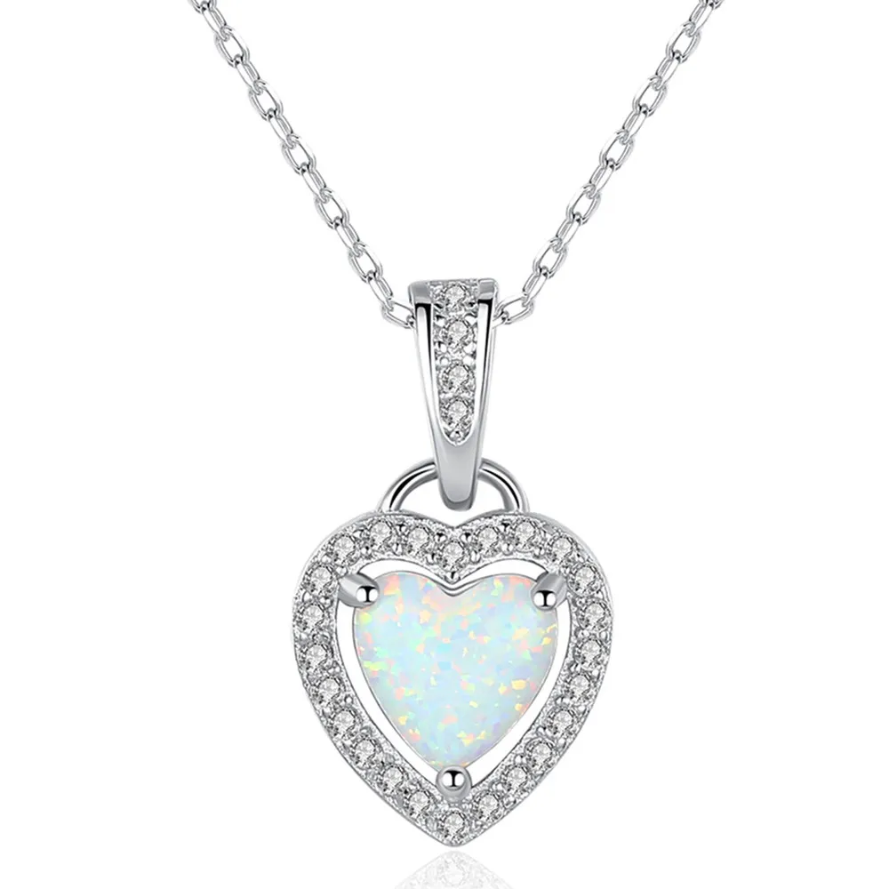 Pave Heart Cubic Zirconia Jewelry Silver Jewelry 925 Sterling Mothers Day Opal Necklaces
Pave Heart Cubic Zirconia Jewelry Silver Jewelry 925 Sterling Mothers Day Opal Necklaces