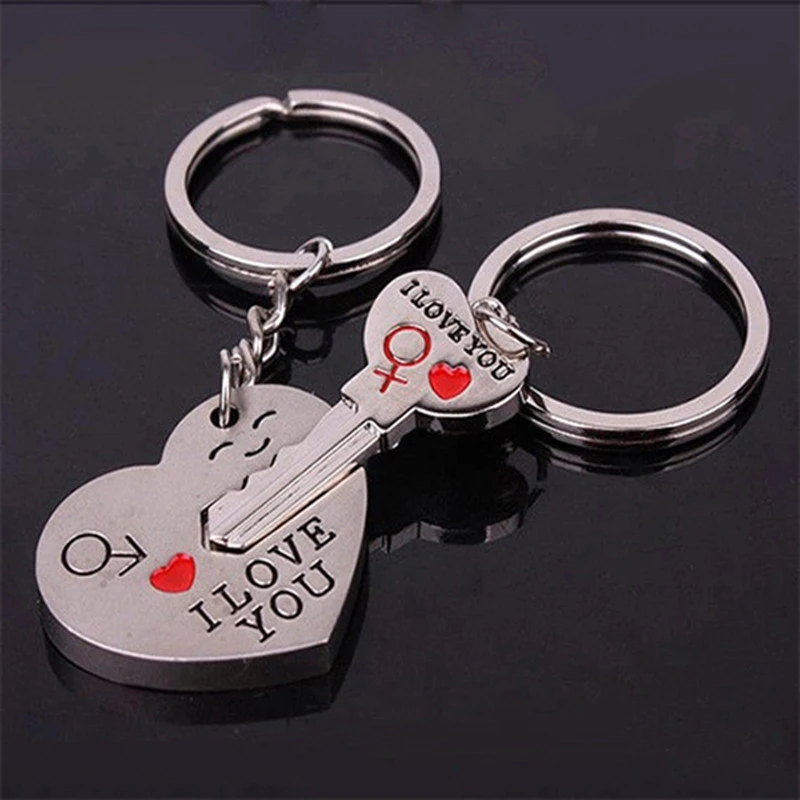 RisingMoon Alloy Silver Plated Lovers Gift Wedding Couple Key and Lock Shape Heart Keychain
RisingMoon Alloy Silver Plated Lovers Gift Wedding Couple Key and Lock Shape Heart Keychain