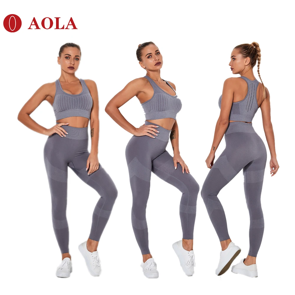 AOLA Wholesale Gym Seamless Leggings Outfit Women Activewear Yoga Bra And Legging Clothing Set
AOLA Wholesale Gym Seamless Leggings Outfit Women Activewear Yoga Bra And Legging Clothing Set