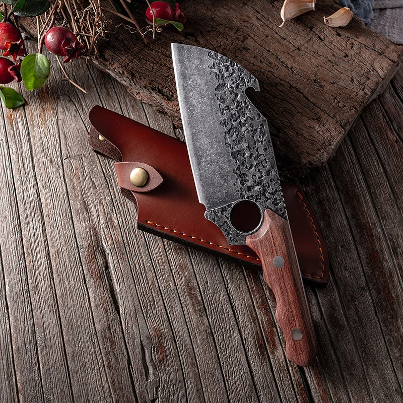 5 inch high carbon steel wenge wood handle professional kitchen utensils chopping Boning butcher Slicing knife with sheath, Silver
5 inch high carbon steel wenge wood handle professional kitchen utensils chopping Boning butcher Slicing knife with sheath, Silver