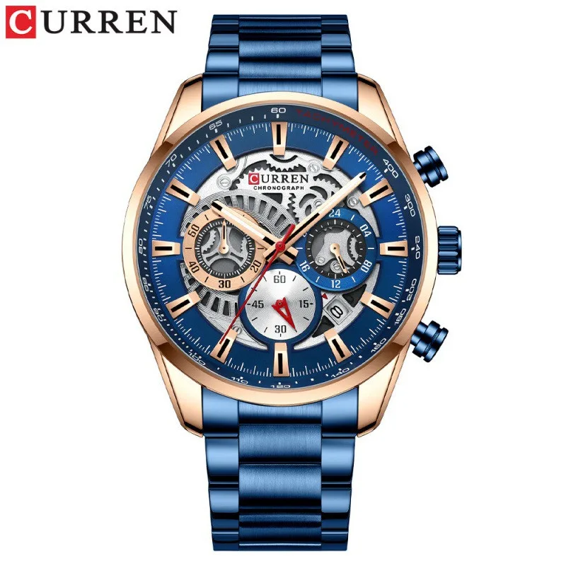 2021 CURREN 8391 Watch With Calendar Three Eyes Steel Band men curren watches man factory sport watches, 5 colors
2021 CURREN 8391 Watch With Calendar Three Eyes Steel Band men curren watches man factory sport watches, 5 colors