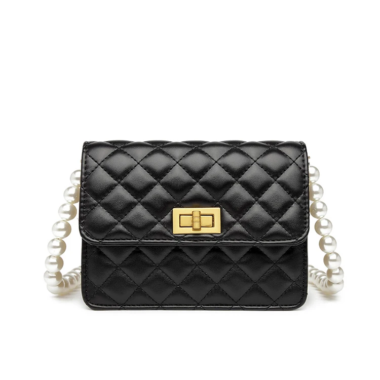 2021 New All-Match Fashion Casual Lozenge Pearl Chain Handbags For Women Custom Single Shoulder Cross Body Black Quilted Purse
2021 New All-Match Fashion Casual Lozenge Pearl Chain Handbags For Women Custom Single Shoulder Cross Body Black Quilted Purse