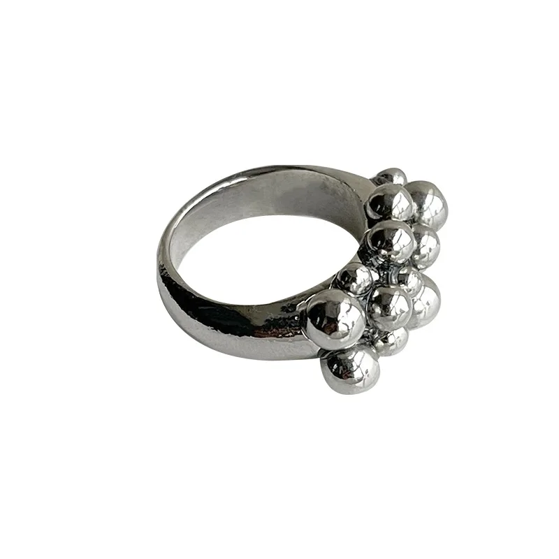 Trendy Geometric Wide Glossy Metal Exaggerated Small Round Bead Silver Color Ring Women Hip Hop Party Jewelry Gifts
Trendy Geometric Wide Glossy Metal Exaggerated Small Round Bead Silver Color Ring Women Hip Hop Party Jewelry Gifts