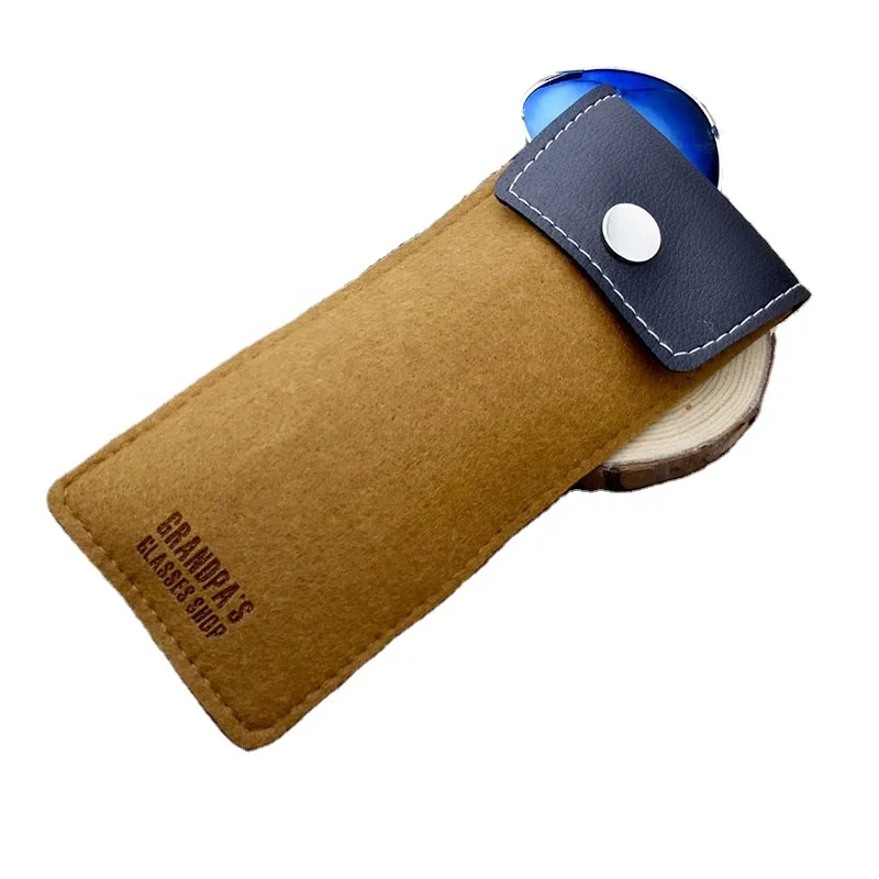 Custom Fashion Simple portable Eco-friendly Color Wool felt glasses bag button lightweight soft PU leather pouch sunglasses
Custom Fashion Simple portable Eco-friendly Color Wool felt glasses bag button lightweight soft PU leather pouch sunglasses