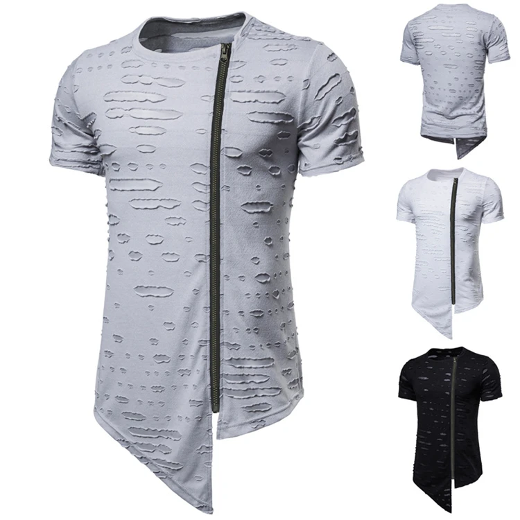 2021 summer men fashion shirt new streetwear hole long t-shirt for men zipper desgin short sleeve hip hop t shirt men casual
2021 summer men fashion shirt new streetwear hole long t-shirt for men zipper desgin short sleeve hip hop t shirt men casual
