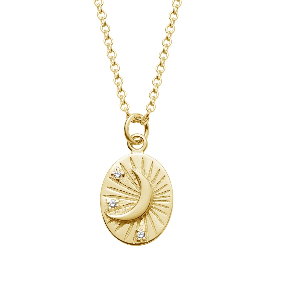 online wholesale jewelry supplies 925 sterling silver 18k gold plated cubic zircon tarot moon pendant necklace
online wholesale jewelry supplies 925 sterling silver 18k gold plated cubic zircon tarot moon pendant necklace