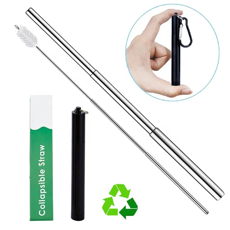 Foldable Stainless steel Telescopic Metal Collapsible Straw, Black/red/rose gold/gold/blue/silver
Foldable Stainless steel Telescopic Metal Collapsible Straw, Black/red/rose gold/gold/blue/silver