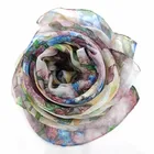 lightweight head hair wrap silk muslim chiffon scarf with stone made in China