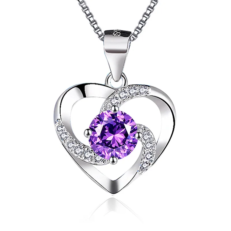 Engagement Gift Jewelry Sterling Silver CZ Diamond Heart Pendant Necklace, Gold/sliver
Engagement Gift Jewelry Sterling Silver CZ Diamond Heart Pendant Necklace, Gold/sliver