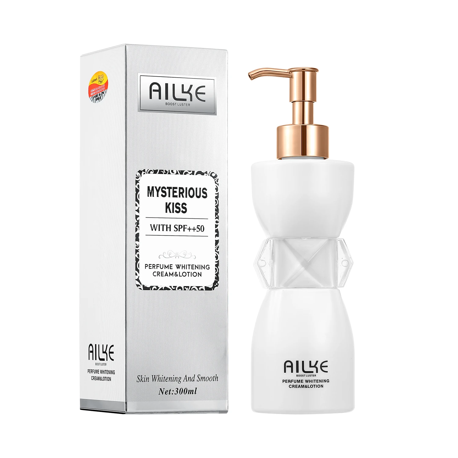 Ailke Milky White Skin Whitening Moisturizing Repair Body Lotion with SPF 50, White cream
Ailke Milky White Skin Whitening Moisturizing Repair Body Lotion with SPF 50, White cream