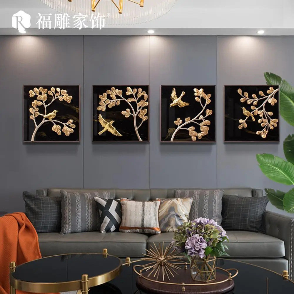 New Modern Minimalist Five-piece Combination Living Room Decoration Embossed Mural For Sofa Background Wall, Blue gold
New Modern Minimalist Five-piece Combination Living Room Decoration Embossed Mural For Sofa Background Wall, Blue gold
