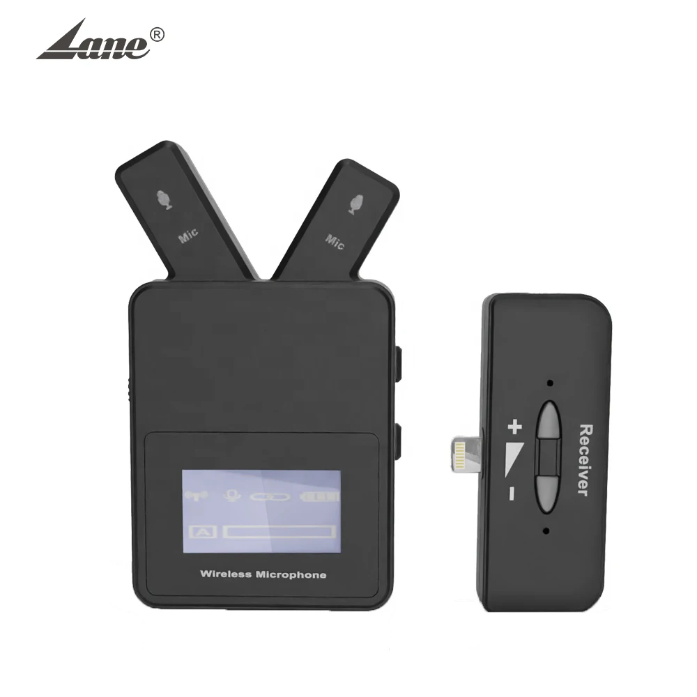 W-109 2.4ghz lapel mini lavalier wireless mic clip on microphone with lightning Plug For Phone teaching outdoor recording, Black
W-109 2.4ghz lapel mini lavalier wireless mic clip on microphone with lightning Plug For Phone teaching outdoor recording, Black