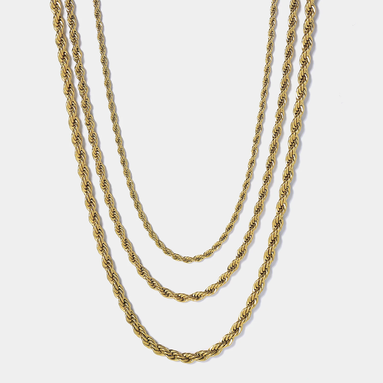 Unisex Stainless Steel Twist Chain Necklace For Men Women 4mm 6mm 8mm Gold Steel Color Punk Choker Necklace Gifts
Unisex Stainless Steel Twist Chain Necklace For Men Women 4mm 6mm 8mm Gold Steel Color Punk Choker Necklace Gifts
