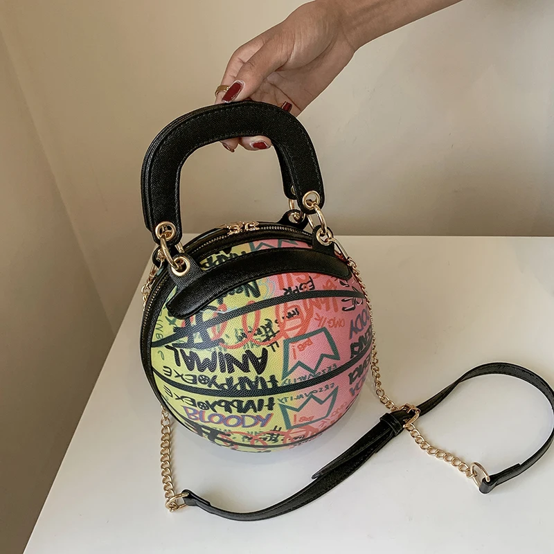 High quality basketball graffiti handbags wholesale ladies handbags shoulder bag bolso de mujer, Multicolor
High quality basketball graffiti handbags wholesale ladies handbags shoulder bag bolso de mujer, Multicolor