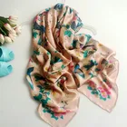 Sunshade Leather Pink Multifunction Edge Vendor Shawl Silk Scarf Printed