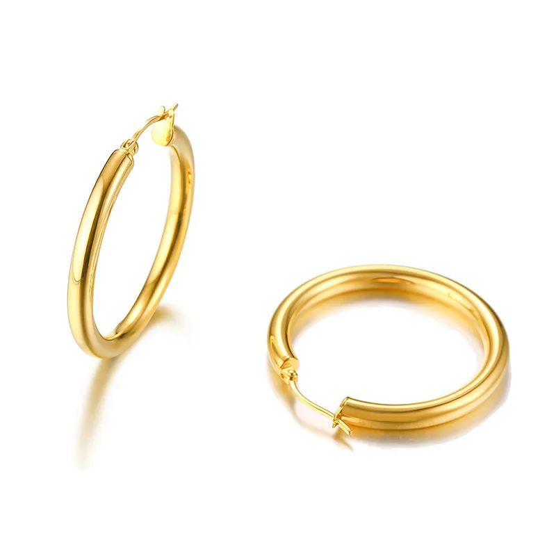 Minimalist Jewelry Popular Stainless Steel Retro Vintage Hoop Earrings 38mm Big Polished Thick Round Tube Hoop Clip Clutch Ear
Minimalist Jewelry Popular Stainless Steel Retro Vintage Hoop Earrings 38mm Big Polished Thick Round Tube Hoop Clip Clutch Ear