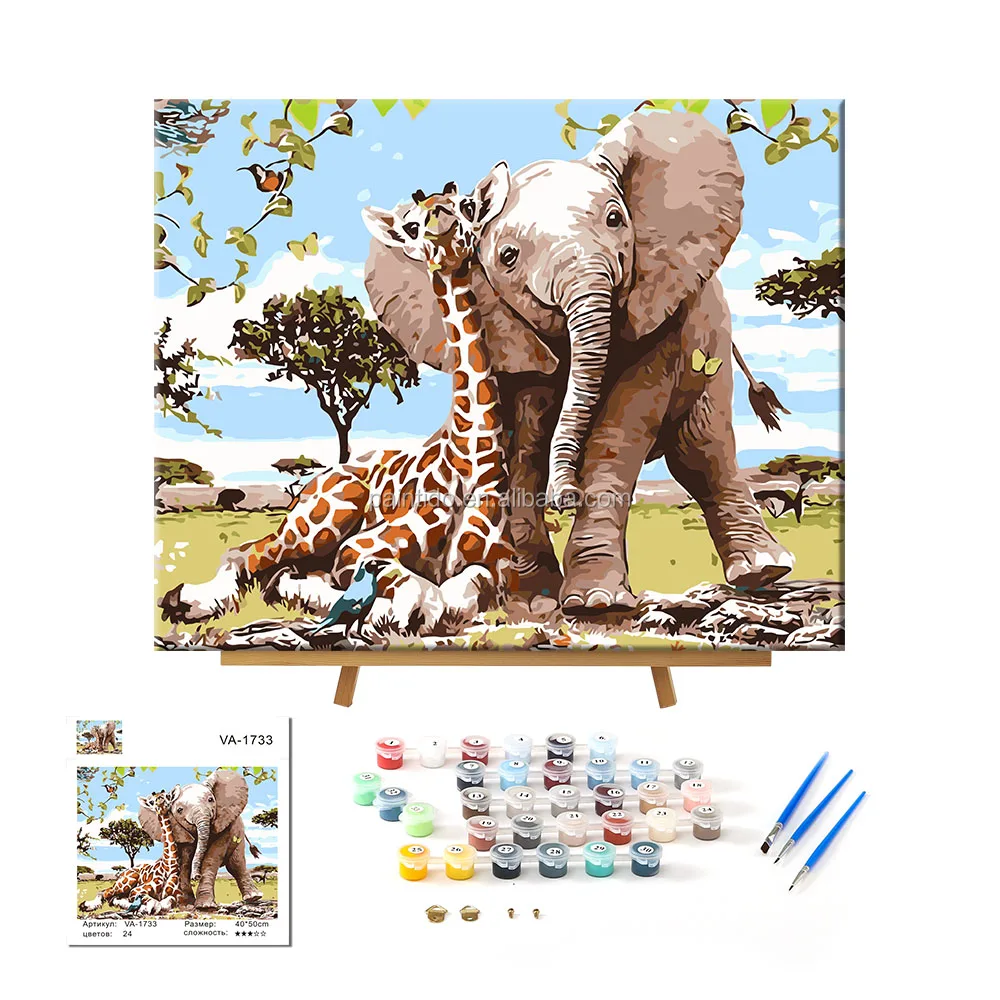 Paintido Professional African Scenery Elephant Canvas Kits paint by numbers modern oil painting diy
Paintido Professional African Scenery Elephant Canvas Kits paint by numbers modern oil painting diy
