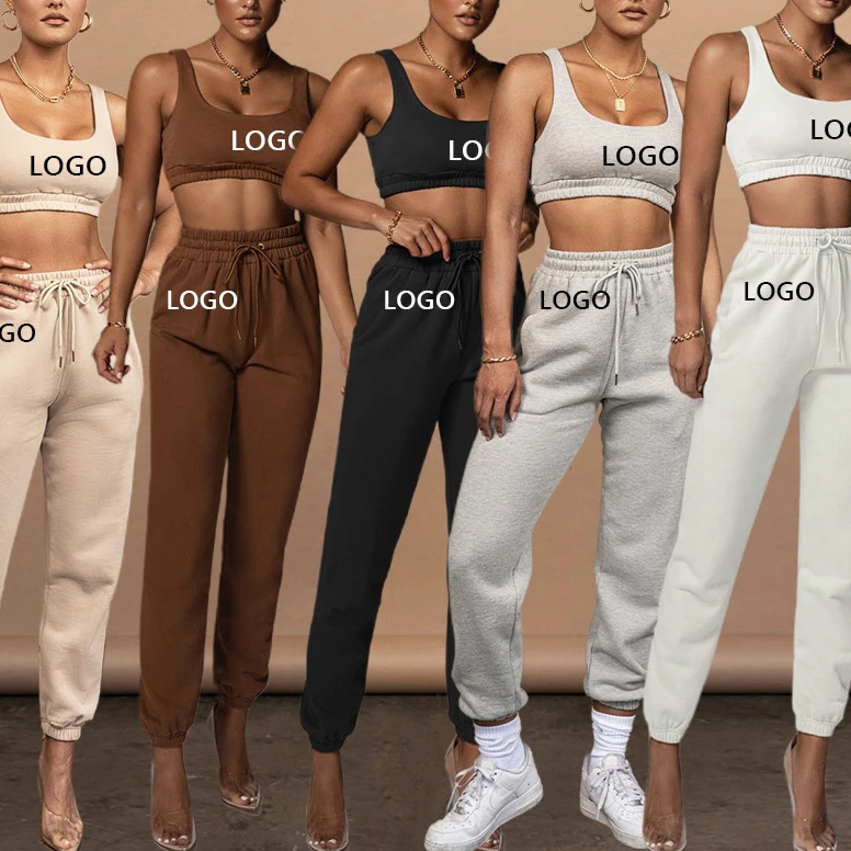 fall 2021 high quality custom logo two piece pants set sports bra jogging suit jogger tracksuit women clothes 2 piece sets, White,gray,black,khaki,brown
fall 2021 high quality custom logo two piece pants set sports bra jogging suit jogger tracksuit women clothes 2 piece sets, White,gray,black,khaki,brown