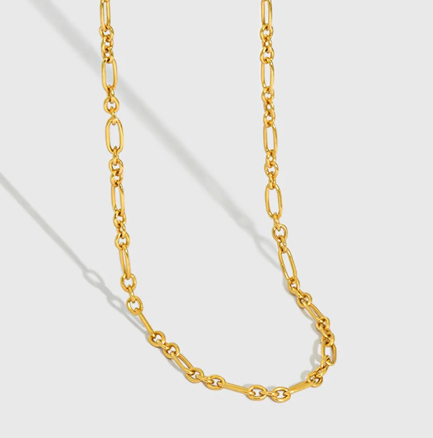New Arrival 925 Sterling Silver Simple Chain Choker Long 18K Gold Plated Link Chain Necklace for Women
New Arrival 925 Sterling Silver Simple Chain Choker Long 18K Gold Plated Link Chain Necklace for Women