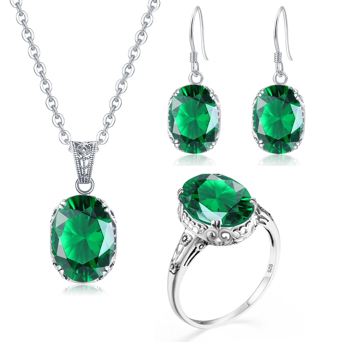 Factory Custom Jewelry Sterling Silver 925 Set Arts and Crafts Movement Vintage Edwardian Filigree Women emerald Jewelry Sets
Factory Custom Jewelry Sterling Silver 925 Set Arts and Crafts Movement Vintage Edwardian Filigree Women emerald Jewelry Sets