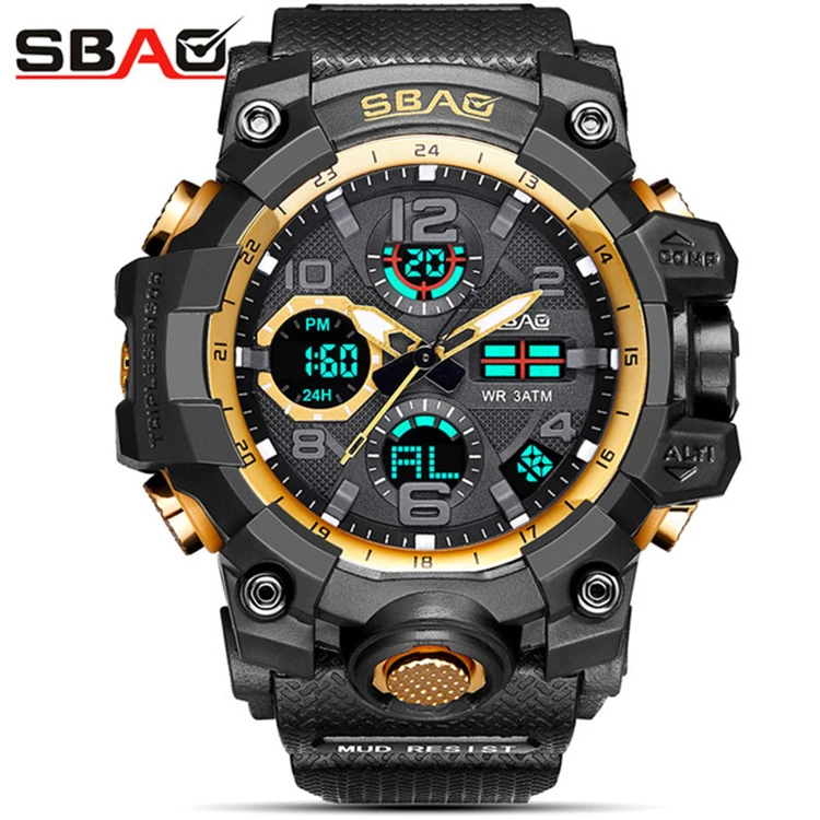 

New Style Watch Sport Men Fashion SBAO LED Digital Electronic Military Wristwatch relogio masculino Lover Watches
