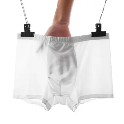 Ice silk men's underwear trade waist men's boxer briefs breathable men's solid color boxer shorts, 4 color
Ice silk men's underwear trade waist men's boxer briefs breathable men's solid color boxer shorts, 4 color
