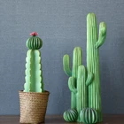 Cactus Plant Artificial Life Size Resin Handmade Cactus Decoration Garden Green Artificial Plant