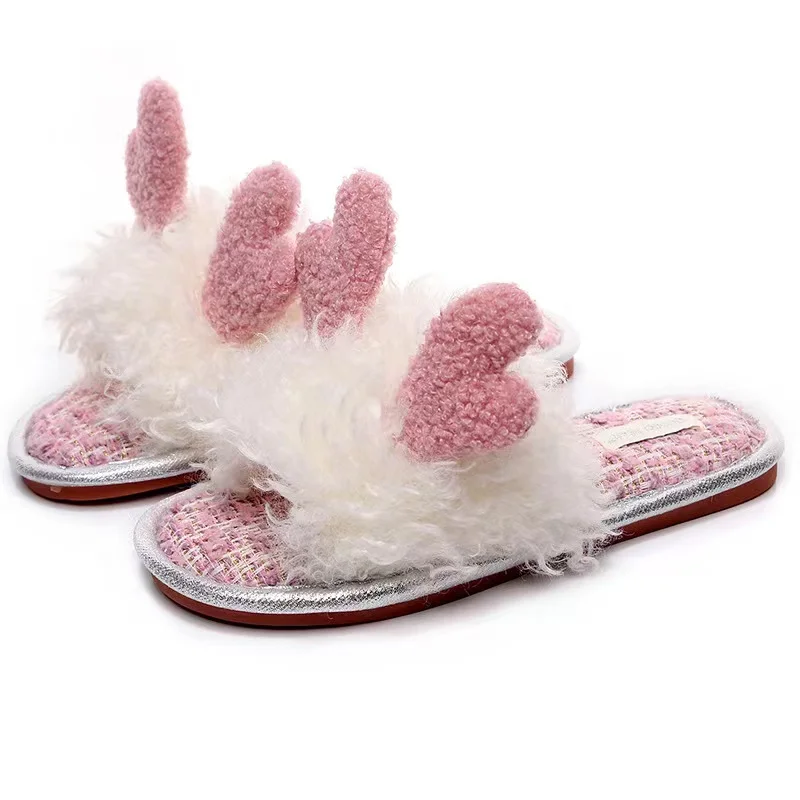 Amazon New Custom Fashion Soft Bottom Women Slippers Plush Deer Ear Fur Fluffy Indoor Home Slippers, Customized color
Amazon New Custom Fashion Soft Bottom Women Slippers Plush Deer Ear Fur Fluffy Indoor Home Slippers, Customized color