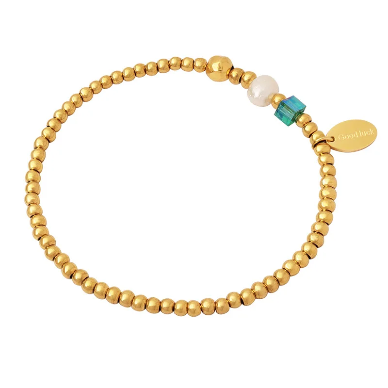 Fashion stainless steel gold bracelet freshwater pearl steel bead crystal bracelet gold plated jewelry wholesale for women
Fashion stainless steel gold bracelet freshwater pearl steel bead crystal bracelet gold plated jewelry wholesale for women