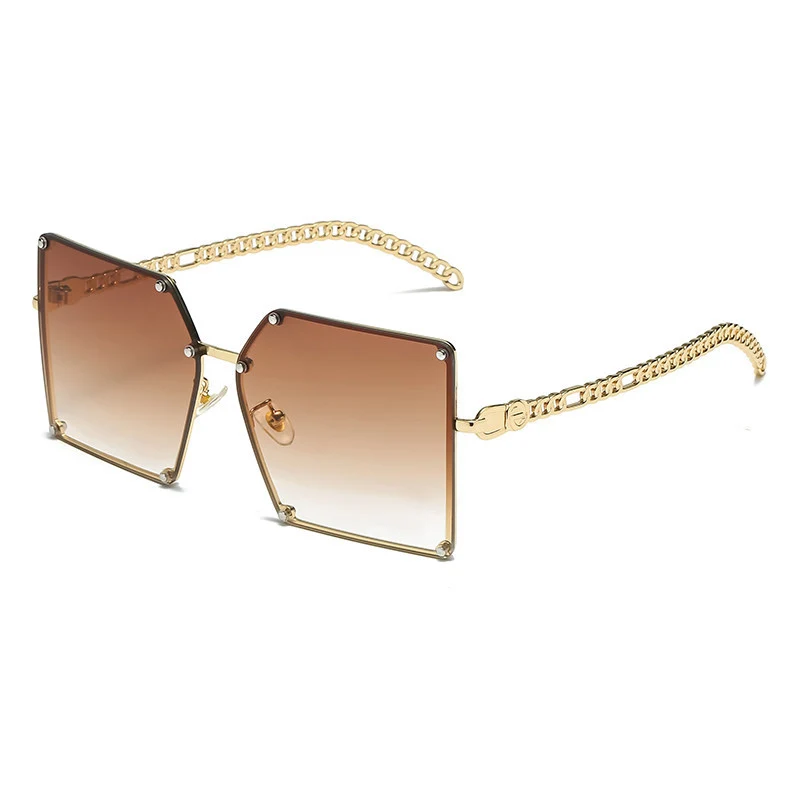 Newest Fashion Oversize Gradient Sunglasses For Women Vintage Alloy Chain Frame Rivet Square Sun Glasses Female Elegant Shades
Newest Fashion Oversize Gradient Sunglasses For Women Vintage Alloy Chain Frame Rivet Square Sun Glasses Female Elegant Shades