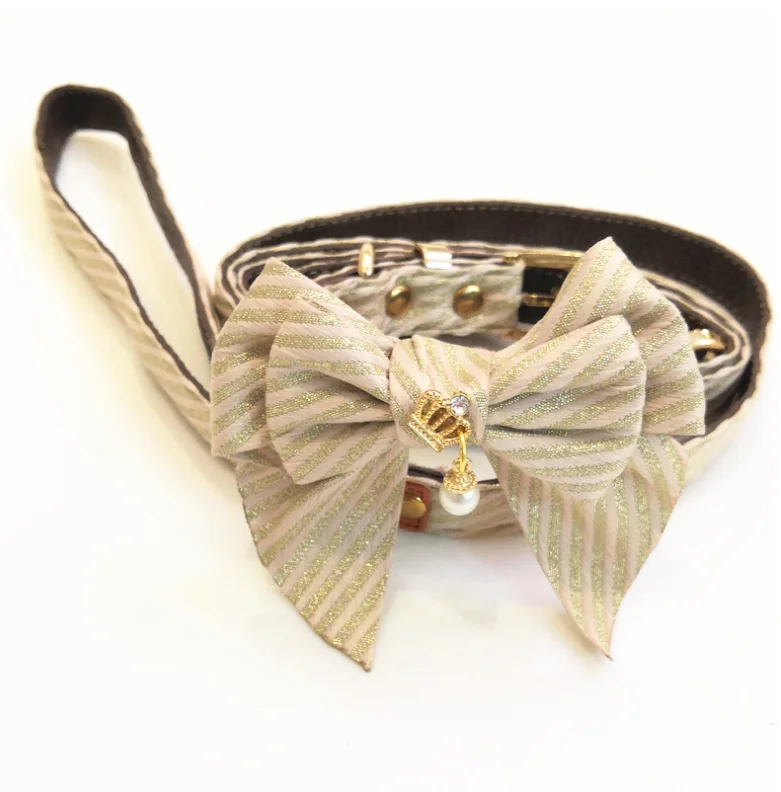 Lovely Butterfly Bowknot Decorated Pet Collar Striped Dog Pulling Rope Set Durable Pet Necklace, Pink
Lovely Butterfly Bowknot Decorated Pet Collar Striped Dog Pulling Rope Set Durable Pet Necklace, Pink