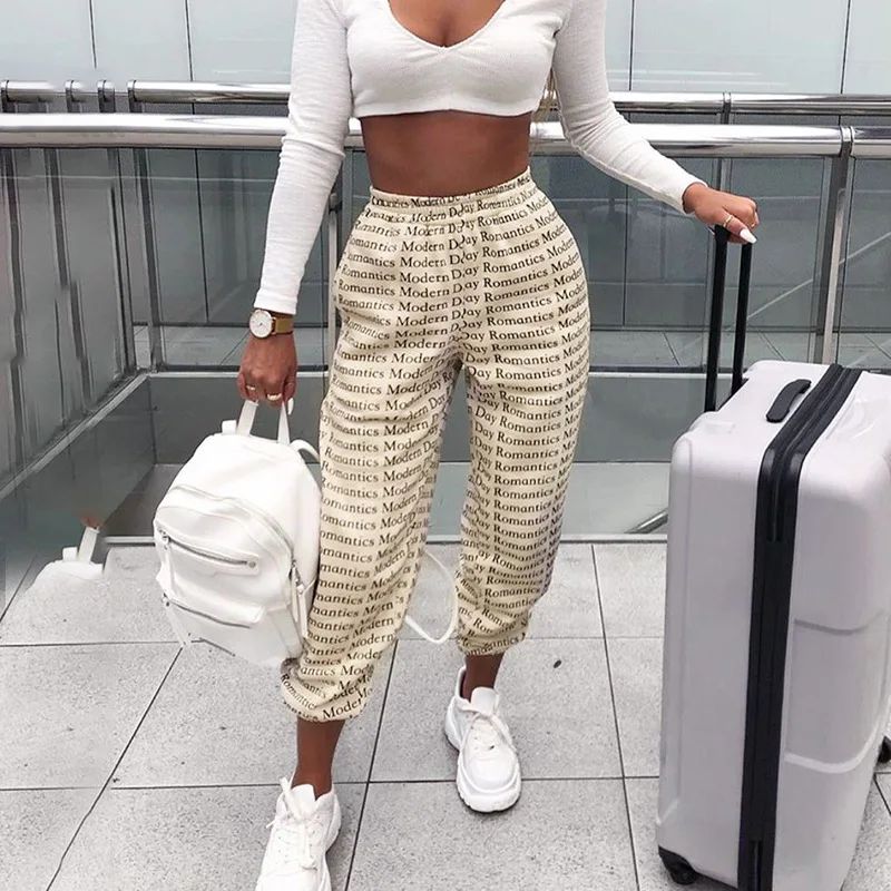 Women Khaki Trousers Spring Autumn Letter Print Joggers Loose Casual Street Fashion Harajuku Sweatpants, As pictures
Women Khaki Trousers Spring Autumn Letter Print Joggers Loose Casual Street Fashion Harajuku Sweatpants, As pictures