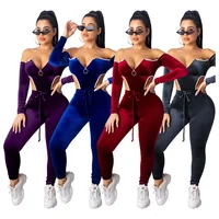 OB3292 - ladies modern pants and zipper front off sleeve bodysuit two piece set
OB3292 - ladies modern pants and zipper front off sleeve bodysuit two piece set