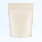 Good texture no printing ziplock stand up pouch moistureproof wear-resisting kraft paper bag food packaging bag