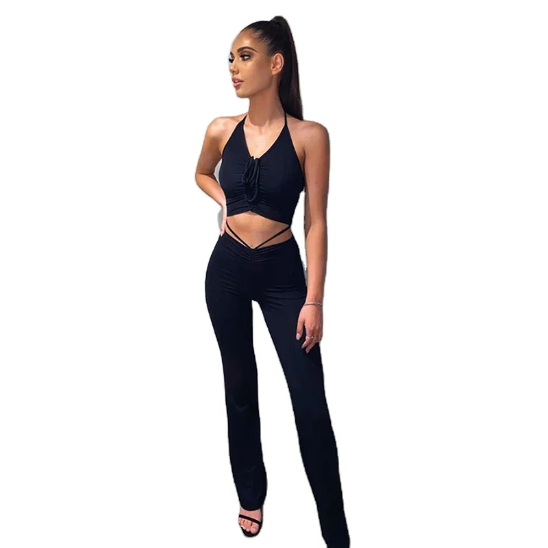 Womens 2021 sexy summer clothing halter vest high waist leggings casual suit women 2021 summer 2 piece set outfits, Show
Womens 2021 sexy summer clothing halter vest high waist leggings casual suit women 2021 summer 2 piece set outfits, Show