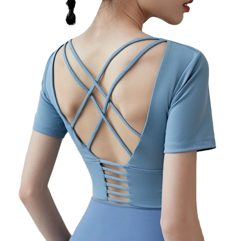 2021 New Design Tiktok Organic Hot Sale Beauty Back Short Sleeves Breathable Sports Workout Gym Women Tank Top Vest Yoga Bra, As picture or customized colors
2021 New Design Tiktok Organic Hot Sale Beauty Back Short Sleeves Breathable Sports Workout Gym Women Tank Top Vest Yoga Bra, As picture or customized colors