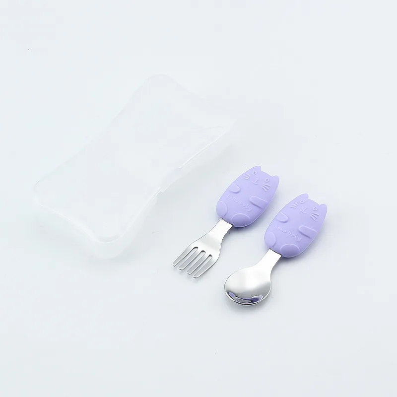 Children's Tableware Set Cartoon Spoon Stainless Steel Spoon Silicone Spoon with Short Handle
Children's Tableware Set Cartoon Spoon Stainless Steel Spoon Silicone Spoon with Short Handle