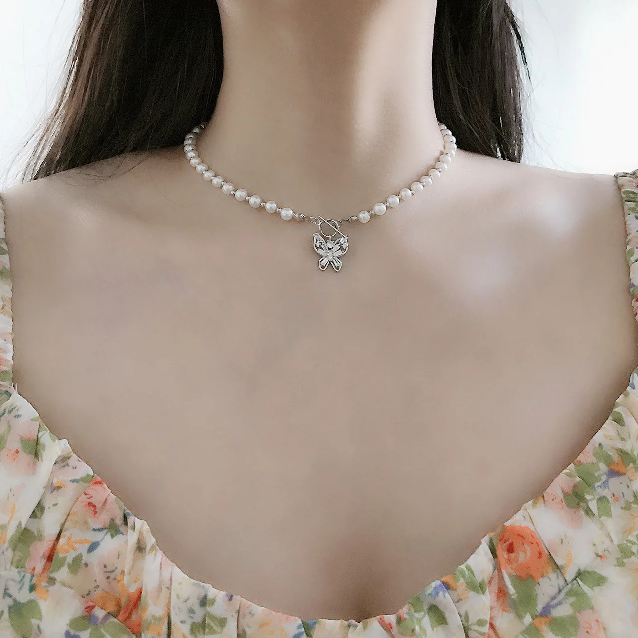 S925 Sterling Silver Necklace for Women, New Zircon Pearl Butterfly Necklace Female Silver Chain Trendy Jewelry
S925 Sterling Silver Necklace for Women, New Zircon Pearl Butterfly Necklace Female Silver Chain Trendy Jewelry