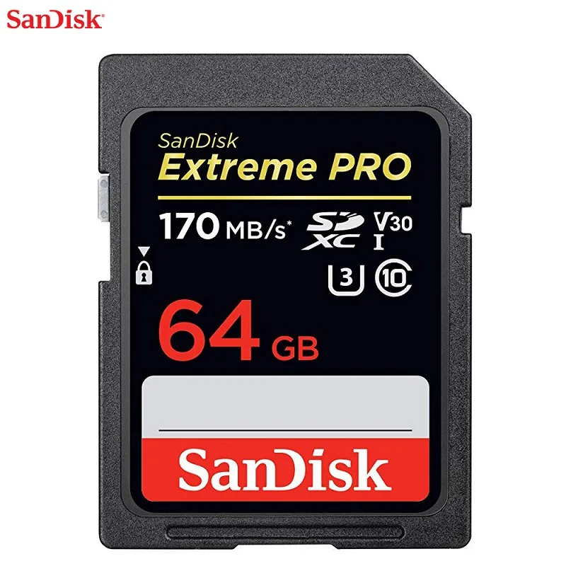 

SanDisk Extreme PRO High Speed Memory Card 256GB 128GB 32GB 64GB SD Card Class10 80M/S C10 up to 170MB/s SD Card For Camera