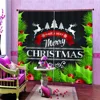 Latest Design Merry Christmas Decorative Blackout Window Curtain Ready Made